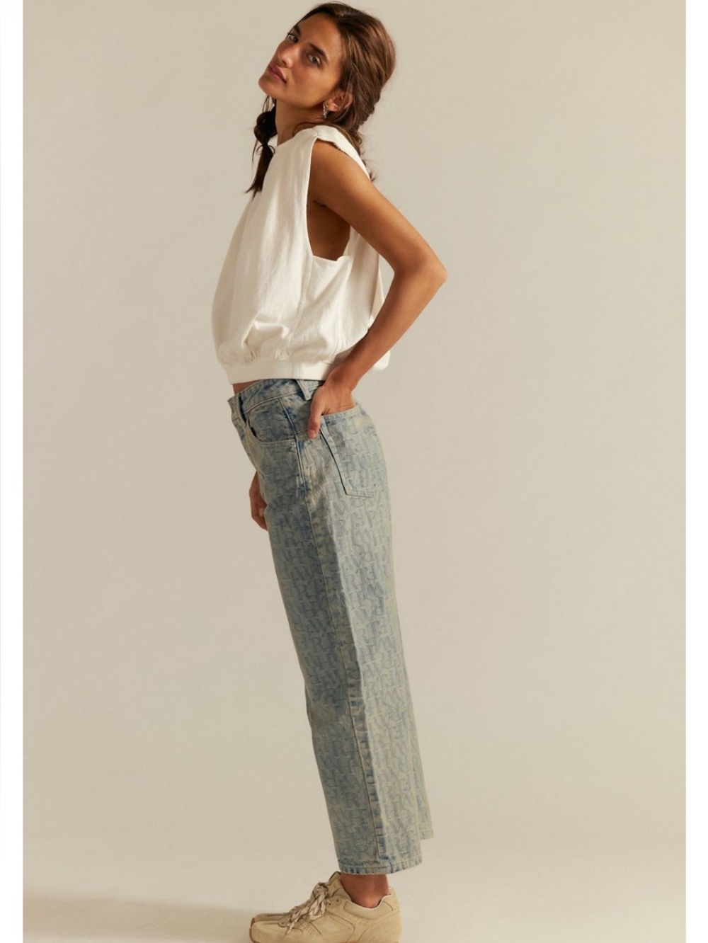 BNWT We The Free Deep Trance Dropped Jacquard Jeans